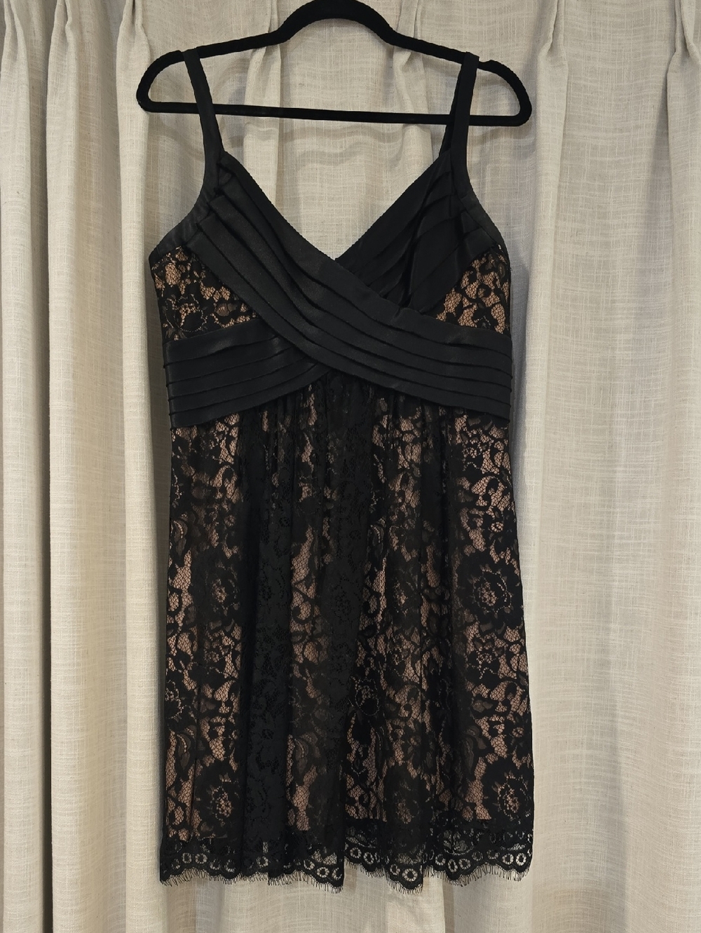 BCBGMaxAzria Black Dress with Nude Lining
